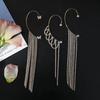 Pendientes de mariposa con clip para oreja, sin agujeros, con borlas de diamantes de imitación, elegantes, ligeros y de lujo, para mujer, lote de comercio exterior transfronterizo