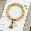 Pulsera Bodhi Verde Leche y Azul Marino, Pulsera de Círculo Único Estilo Chino Tradicional, Cuentas Budistas Frescas y Sencillas para Hombres y Mujeres para Jugar y Apreciar