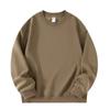 Estilo Nuevo de Otoño Sudadera de Cuello Redondo Mezcla de Algodón 320g Manga Larga Básica Holgada Color Sólido Unisex Pulóver Camiseta Base