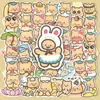 100 pegatinas de dibujos animados coreanos de oso de mantequilla, lindas pegatinas de expresión de oso para decoración de bolsas, cuadernos y cuentas.