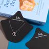 Versión coreana de pendientes de cartón negro, collar de cartón, tablero colgante, tarjeta de exhibición de joyería, tarjeta de embalaje de joyería popular al por mayor
