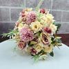 Novo Flores de Mão Buquê de Rosas de Noiva Casamento Flores de Simulação Flores Coreanas Props de Fotografia de Casamento Transfronteiriço Amazon