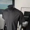 Camiseta de Verano para Hombre de Manga Corta, Transpirable, de Secado Rápido, con Empalme de Malla Transfronteriza, Seda Helada Fina, Camiseta Deportiva de Manga Corta para Hombre