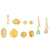 Accesorios DIY chapados en oro de alta retención de color, cuentas estilo vintage, Buda, calabaza, loto, cuentas espaciadoras, cuentas para pulseras, cuentas sueltas decorativas para mujer
