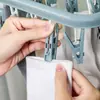 Tendedero a Prueba de Viento de Plástico con 32 Pinzas Perchero para Ropa Perchero para Calcetines Infantiles Tendedero Multifuncional para el Hogar Antideslizante Engrosado