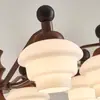 Nuevo Candelabro Retro Estilo Americano para Sala de Estar, Luz Principal Estilo Francés de Mediados de Siglo, Luminarias de Diseño Estilo Nanyang para Dormitorio y Comedor