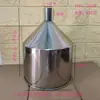 Funil Espessado Extra Grande Funil de Aço Inoxidável Abertura Grande Funil Industrial para Enchimento de Óleo Abertura Grande Funil de Aço Não Magnético