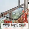 Estante secador de salchichas para ventana, tendedero de carne para balcón, instalación sin taladro, para secar carne, salchichas y pescado