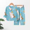 Ropa de estar de algodón y seda para niños Conjunto de pijama infantil Estilo fino para niñas Ropa de manga larga para bebés niños Ropa para aire acondicionado Informal y cómoda