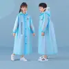 Impermeable infantil con espacio para mochila, protección larga para todo el cuerpo contra la lluvia, poncho de lluvia portátil para niños y niñas que van a la escuela y en bicicleta