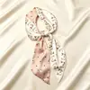 Bufanda Larga Estrecha de Seda Primavera y Otoño Combinación Universal para Mujer 2023 Pata de Gallo Profesional Decorativa Bufanda Pequeña Banda para el Cabello Lazo Bufanda para Bolso