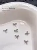 Acessórios Populares Transfronteiriços para Nail Art Laço Branco K, Fitas Versáteis em Formato de Gravata Borboleta de Metal Tridimensional, Peças para Decoração de Unhas DIY