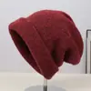 Novo Chapéu de Tricô Colorido Sólido Simples e Estiloso Feito de Mistura de Caxemira, Chapéu de Lã Casual Quente e Confortável