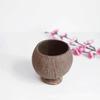 Tazón de Cáscara de Coco Vietnamita Natural Cuchara de Madera de Coco Hainan Cáscara de Coco Vieja Tenedor Cuchillo Creativo Tazón para Postre Ensalada de Frutas
