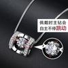 Collar elegante con forma de corazón y beso de ángel con diamantes incrustados en plata esterlina s925 para mujer, estilo japonés y coreano, elegante cadena de clavícula, joyería para estudiantes.