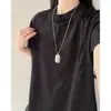 Camiseta de manga corta Ins para hombre y mujer, nuevo estilo verano 2026, simple, transpirable, resistente, retro, holgada, playera casual de media manga