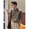 Ge Hua Laoqianfeng Tencel Linho Roupa Camisa Terno Masculina Estilo Verão Bonito Yuppie Britânico Masculina Algodão Linho Camisa