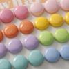 Parches Redondos de Media Pastilla de Colores Macaron Zhentu de 16 mm, Accesorios DIY para Fundas de Teléfono de Mujer, Pendientes y Materiales Hechos a Mano
