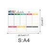 Ct901-Ct928 Pizarra Blanca Magnética Borrable Semanal y Mensual Tablero de Notas Mensajes Pegatina para Refrigerador Calendario Pegatina de PVC