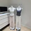 Pantalones de encaje drapeados 4.0 Pierna recta Tejido de punto estrecho Pantalones casuales para mujer Seda Sueltos 2025 Nuevos Pantalones largos