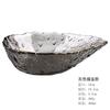 Tazón Japonés Martillado Gota de Agua con Tazón de Vidrio Dorado Tazón para Ensalada de Frutas de Hogar Tazón para Postre Plato para Verduras Vajilla Simple