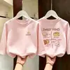 Camiseta de Algodão Manga Longa para Meninas de Meia-Idade e Grandes Outono 2026 Novo Estilo Solta Estudante Infantil Amiga da Pele Casual Camada Base Superior