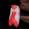 Xinjiang Hotan - Colgante de jade rojo, blanco, dorado, de seda, jade Pixiu, para hombre y mujer, con piedra de sangre, para collar y productos vivos