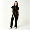 Ropa para Lavar a Mano Transfronteriza Manga Corta Mujer Hospital Dental Spa Ropa para Lavar a Mano Laboratorio Uniforme de Doctora Enfermera Uniforme de Belleza En Stock