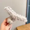 Nuevo pinza de pelo de felpa 2026 para mujer, pinza de tiburón extragrande de alta gama, pinza versátil para la parte trasera de la cabeza, adecuada para cabello grueso