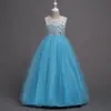 Amazon Fonte Vestido Longo Infantil Renda Costurada Malha Saia Tutu Vestido de Florista de Casamento Vestido de Princesa