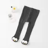 Meia-calça Infantil Olhos Grandes Primavera e Outono Leggings de Algodão para Meninos e Meninas Cintura Alta Meia-calça Peça Única Roupa Externa Leggings