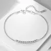 Pulsera Apilable de Doble Capa con Cuentas de Transferencia de Acero de Titanio y Oro de 18 Quilates de Nuevo Estilo Transfronterizo para Mujeres, Joyería Versátil que No se Desvanece, Estilo Simple Ins