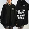 Moletom Cardigan com Design Personalizado com Texto, Moletom com Zíper, Moletom com Zíper Personalizado, Moletom com Frase