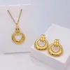 Conjunto de Joias Popular da Amazon, Conjunto de Joias de Luxo Leve e de Alta Qualidade, Brincos e Colar de Aço Inoxidável Retro Francês para Mulheres