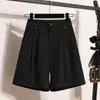 Nuevos Shorts de Verano de Cintura Alta Adelgazantes Holgados de Corte A para Mujer, Tallas Grandes, Modernos, Versátiles, Casuales, Resistentes a las Arrugas, Pantalones Frescos de Cinco Puntos