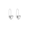 Serie Tridimensional con Forma de Corazón de Chica Dulce de Pendientes, Pulsera, Combinación de Collar, Clips para Orejas, Juego de Joyería de Corazón Brillante