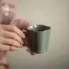 Taza de Oficina Si Tao Zhai Ru Kiln Apertura de Lata Taza Raend Capacidad Pequeña Taza de Café Oficina Personal Taza de Té Venta al por Mayor