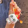 Panda Criativo Desenho Animado Chapéu da Sorte Brinquedo Squishy Chaveiro Casal Bolsa Chaveiro de Carro Presente Atacado