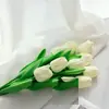 Flores Artificiais de PU Transfronteiriças, Tulipas Artificiais Realistas, Flores Artificiais para Decoração de Casamento, Decoração de Casa, Buquês de Flores de Mão e Peças Decorativas