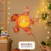 Linternas del Festival de Medio Otoño, kits de manualidades DIY de danza del león resplandeciente, linternas portátiles tradicionales de danza del león para niños, mercancía de puesto