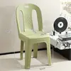 Silla con Respaldo de Plástico para Adultos, Sala de Estar en Casa, Respaldo Engrosado, Antideslizante, Puesto de Comida, Mesa y Silla de Mahjong, Silla y Taburete de Comedor para Mercado Nocturno