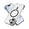 Nueva Funda de Teléfono Magnética Transparente Engrosada para Apple 17, iPhone 16 Plus, Funda Protectora de Cobertura Total Anti-Caídas con Bloqueo de Color para 18