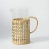 Tapa de Taza de Paja Transfronteriza para el Hogar Simple Hecha a Mano Cubierta Protectora para Botella de Vidrio Decoración de Barra Hermosa Tapa de Botella Venta al por Mayor