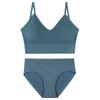 Conjunto de Lingerie Europeu e Americano Personalizado para Mulheres Sem Aro Camisola Respirável Mostrando Seios Grandes Pequeno Sexy Conjunto de Sutiã Sem Costura