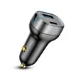 Cargador de Coche Pd 48W Doble Puerto Cargador de Coche Cargador de Teléfono Móvil para Coche Cargador de Coche Pd+Qc.0 Carga Rápida Luz Ambiental LED Cargador de Coche