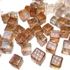 Açúcar Cristal Natural Cubo Contas Soltas Acessórios para Joias DIY Quartzo Rosa Ouro Negro Super Sete Contas Individuais Semi-Prontas Atacado
