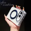 Adecuado para iPhone Duo: Funda de teléfono magnética transparente plegable con soporte giratorio, que ofrece protección premium contra caídas