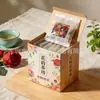 Caja de Regalo para Empaque de Té de Flores, Empaque de Té Personalizado, Caja de Papel Kraft, Caja de Recuerdo, Caja Vacía, Caja de Papel para Empaque de Té de Flores