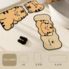 Alfombra de Piso Absorbente de Barro Diatomeas con Animales de Dibujos Animados para Baño, Alfombrilla Antideslizante para Pies de Baño, Alfombrilla de Piso para Inodoro de Hogar, Juego de Inodoro