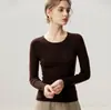 Suéter de alta qualidade, corte slim, 100% lã pura, com gola redonda, projetado para mulheres, perfeito como camada base para outono e inverno, em cor sólida